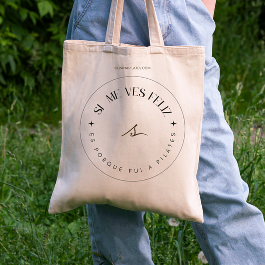 Tote Bag - Si me ves feliz es porque fui a pilates.